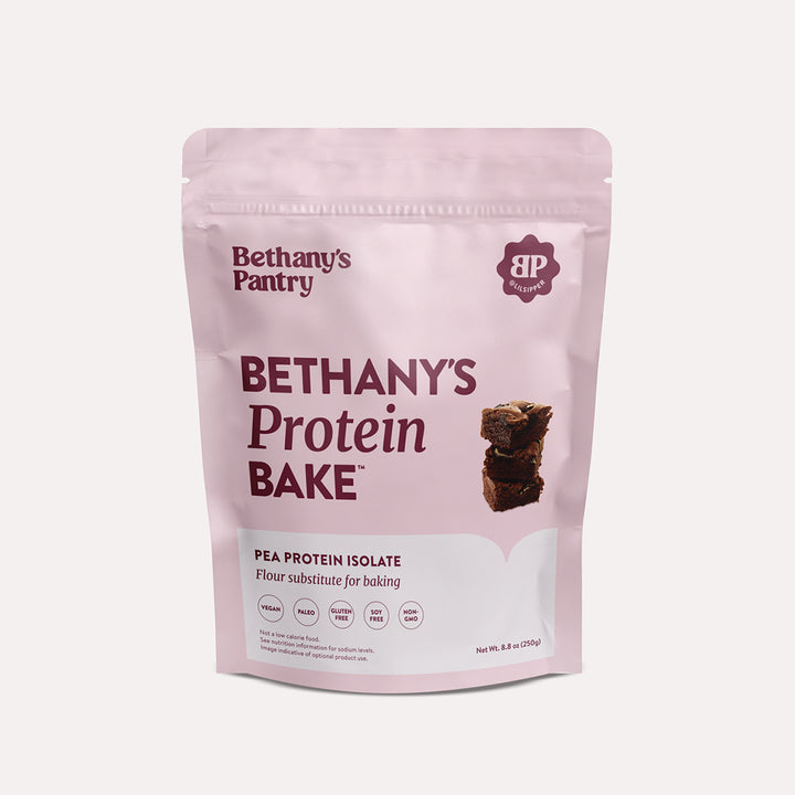 Bethany’s Protein Bake pouch – clean plant protein flour substitute for gut-friendly baking