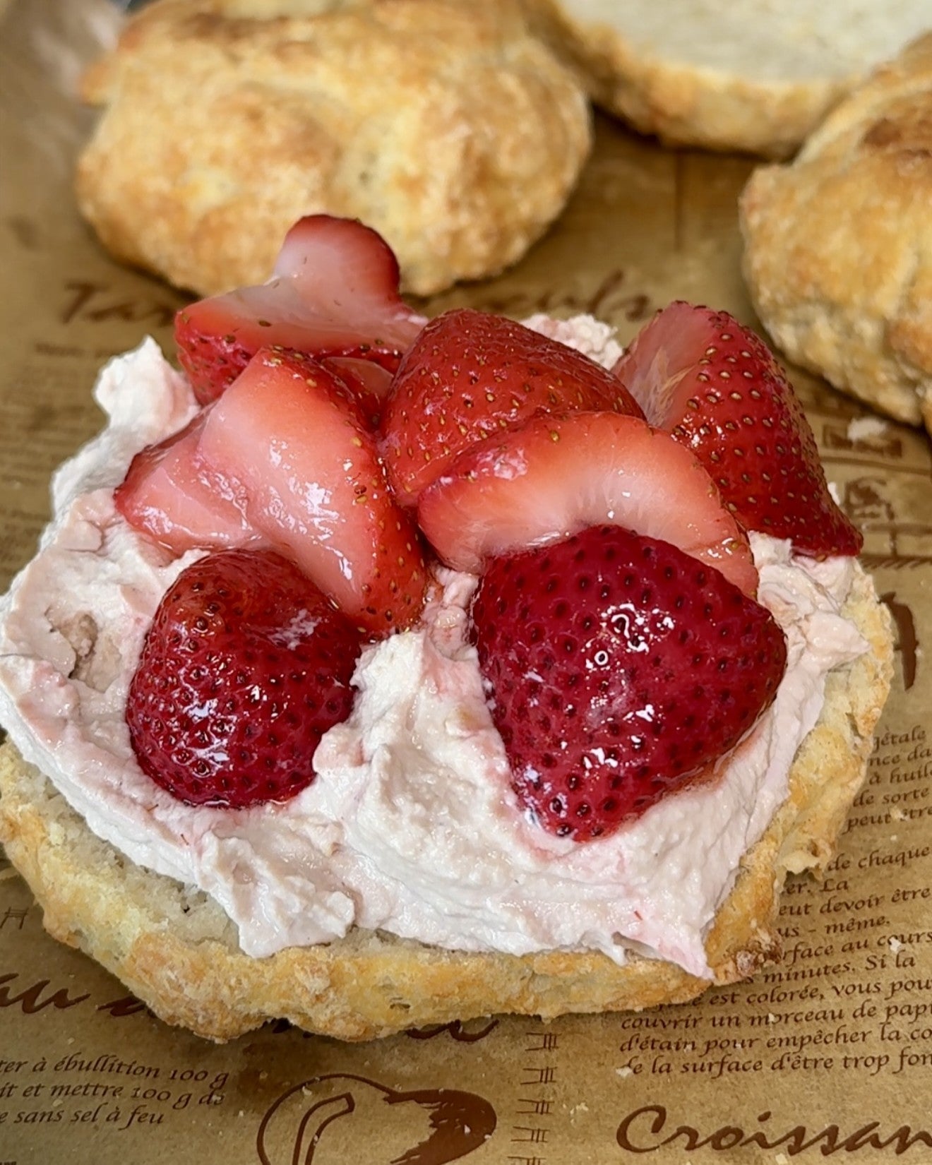 2 Ingredient Bagels with Strawberry Cream Filling