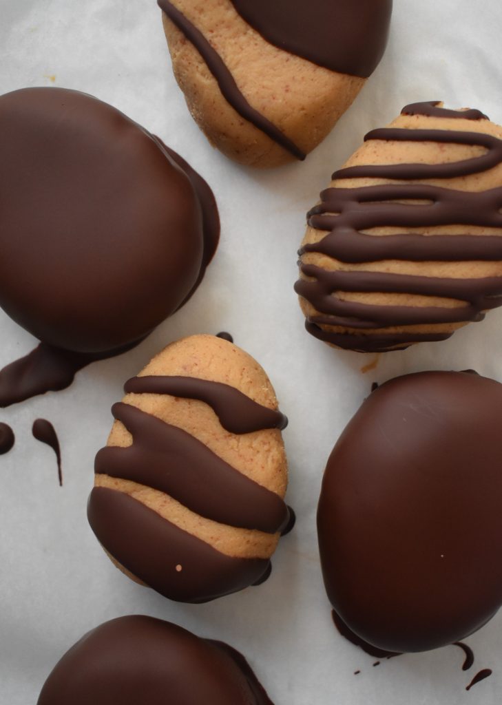 Healthy Peanut Butter Eggs (Nut-Free, Vegan, High Protein)