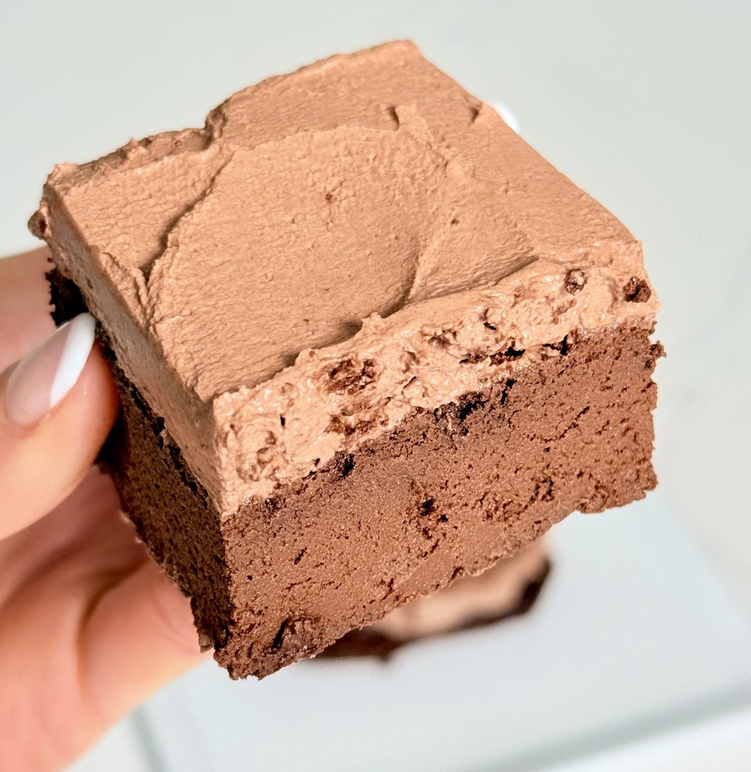 3-Ingredient Applesauce Protein Brownies (75 Cal, No Eggs, Vegan)