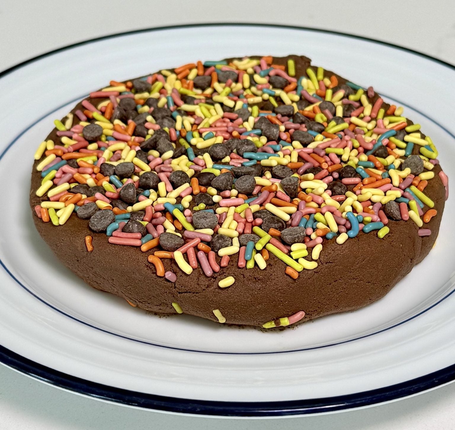 3-Ingredient No-Bake Giant Protein Cookie