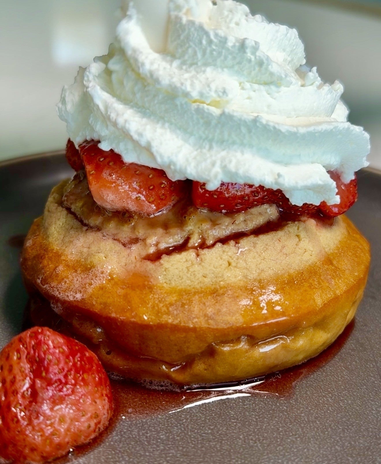 3-Ingredient Strawberry Shortcake Protein Cake (40g Protein, Single-Serve)