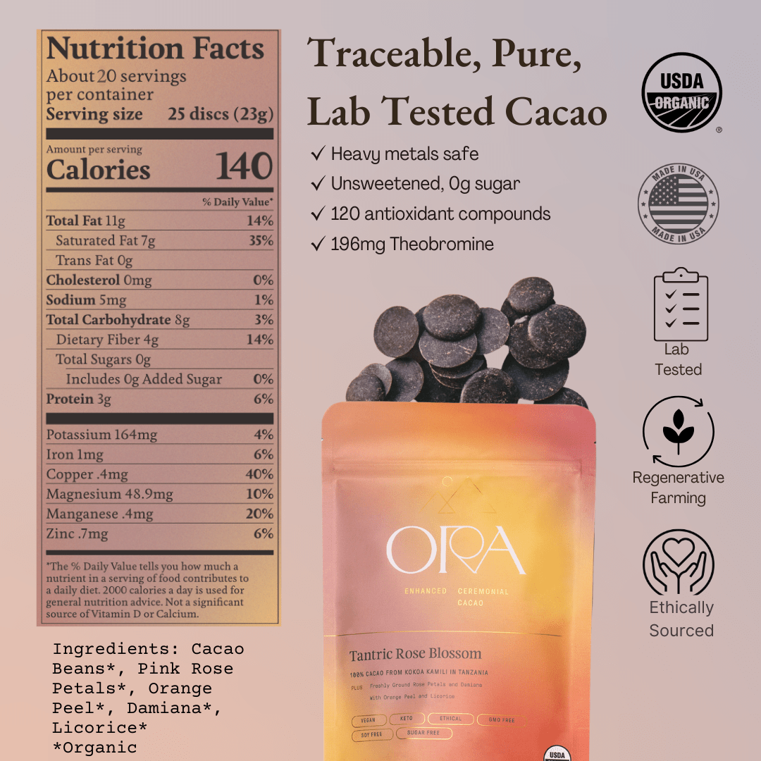 Ora Cacao Tantric Rose Blossom Cacao