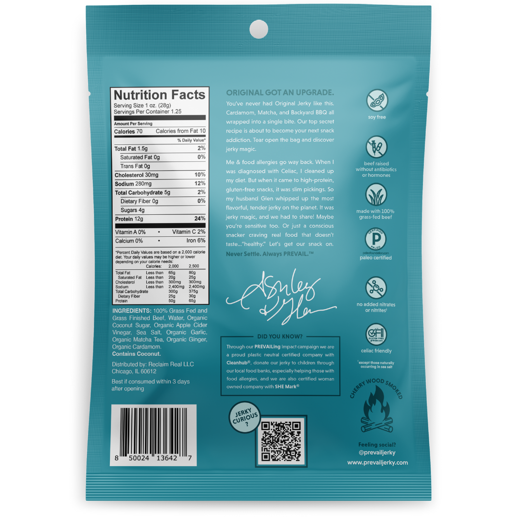 Prevail Original Beef Jerky Single Serve 8 pack