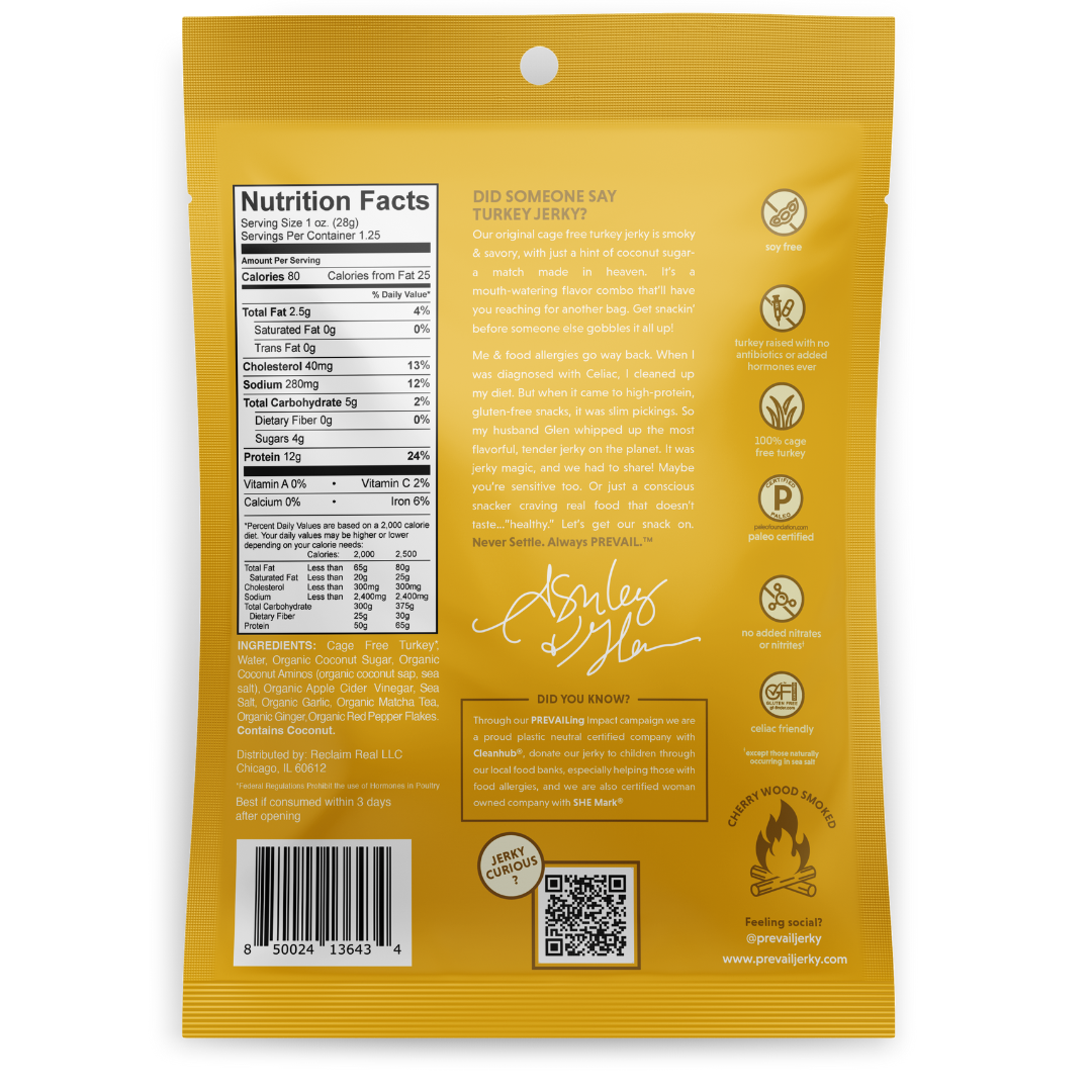 Prevail Original Turkey Jerky Single Serve 8 pack