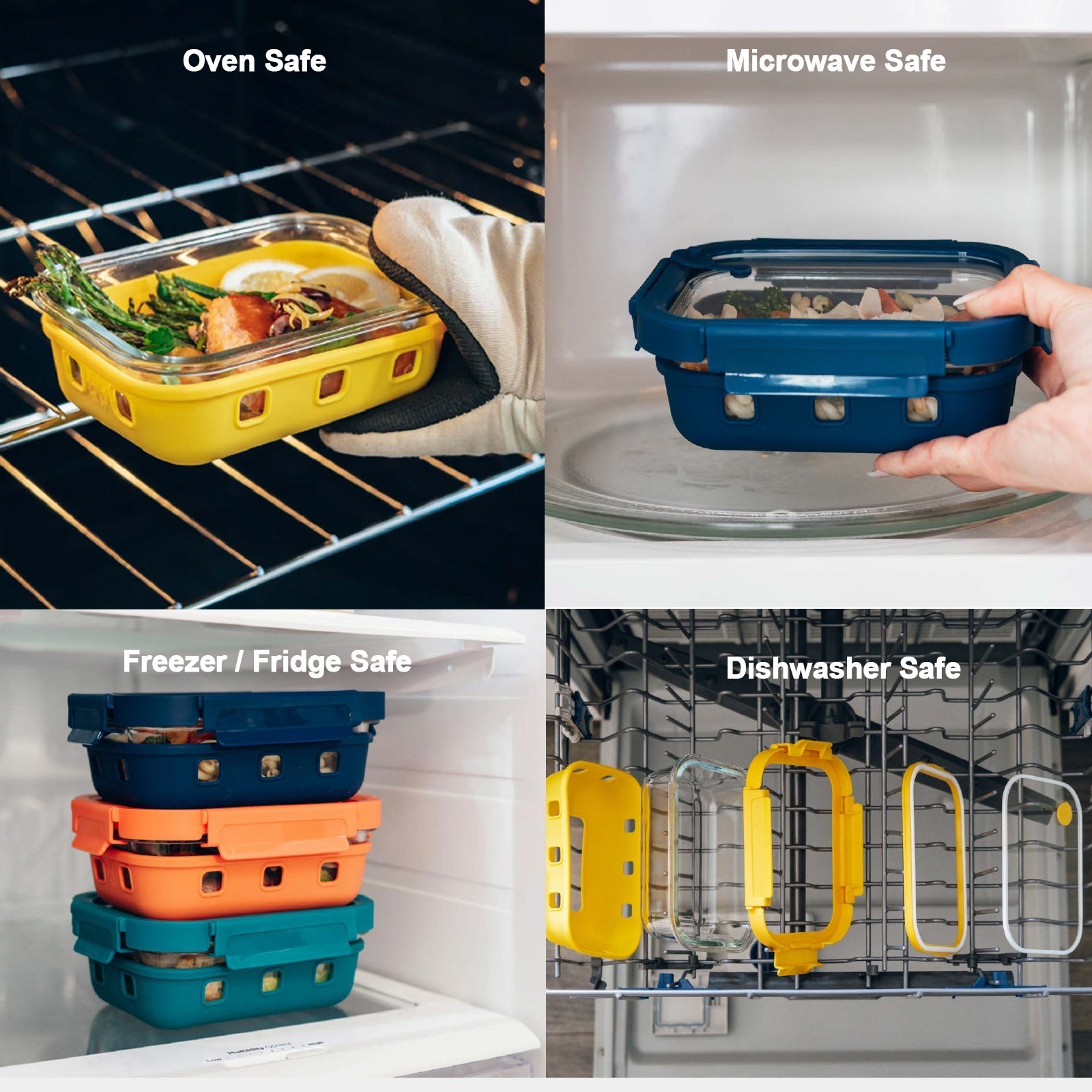 Genicook Multicolor Glass Storage Set