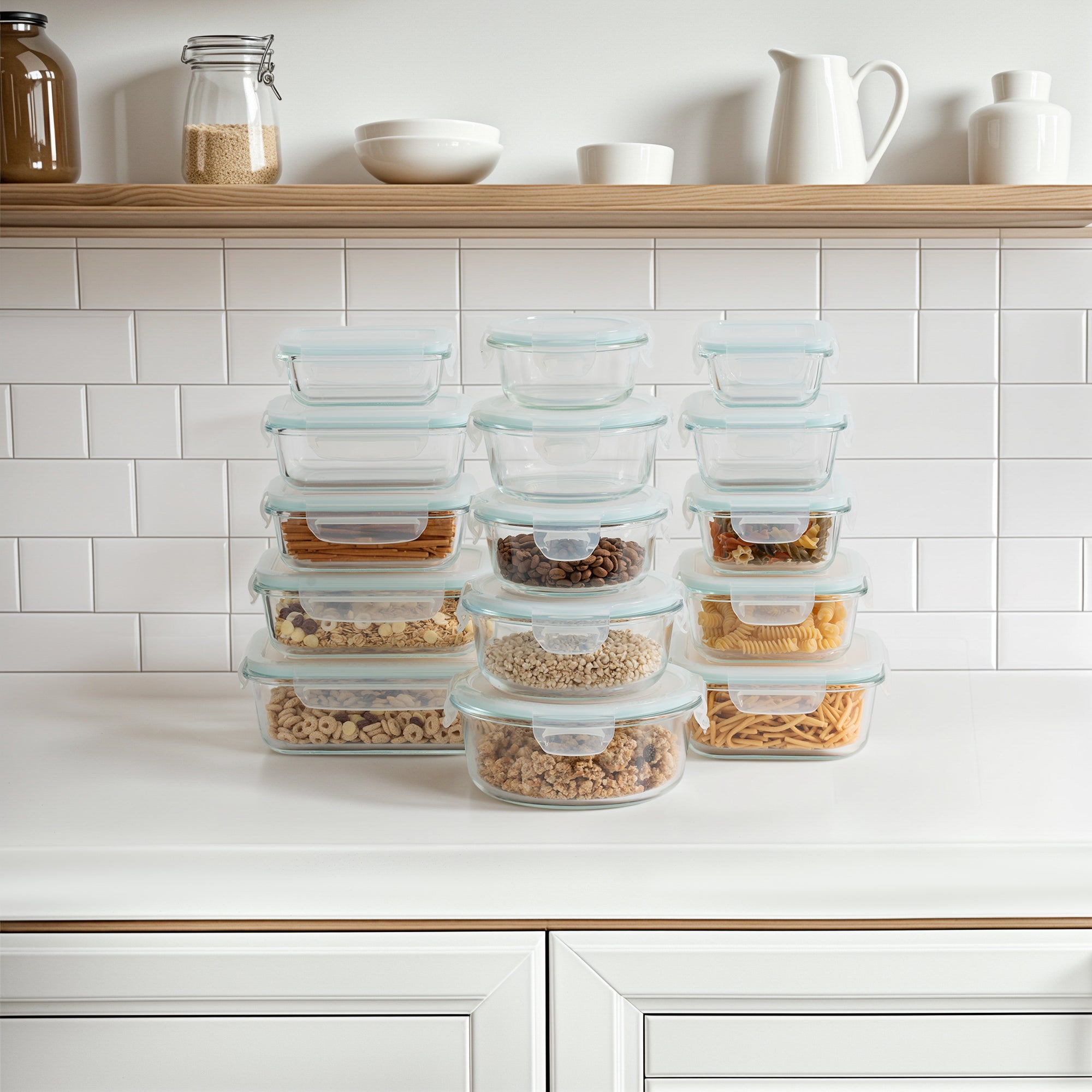 Genicook 15 Container Borosilicate Glass Set