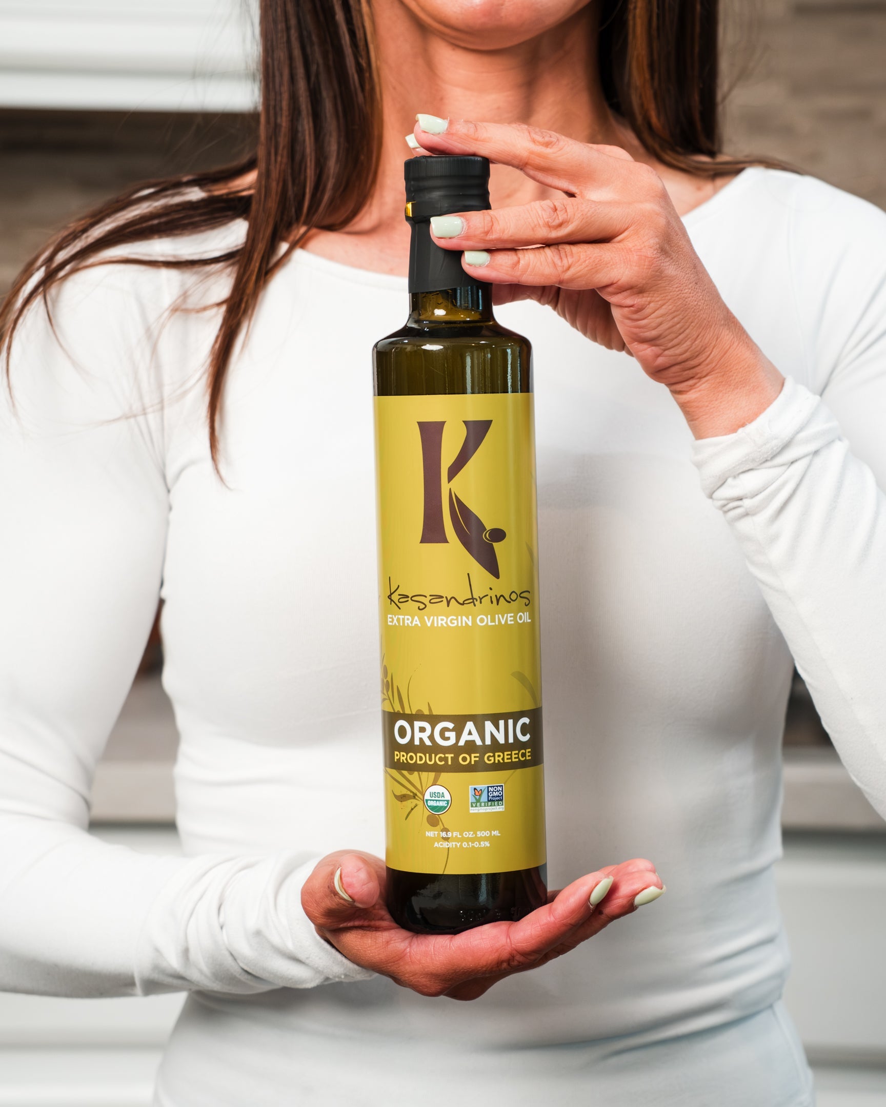 Kasandrinos Organic Extra Virgin Olive Oil 500ml Bottle