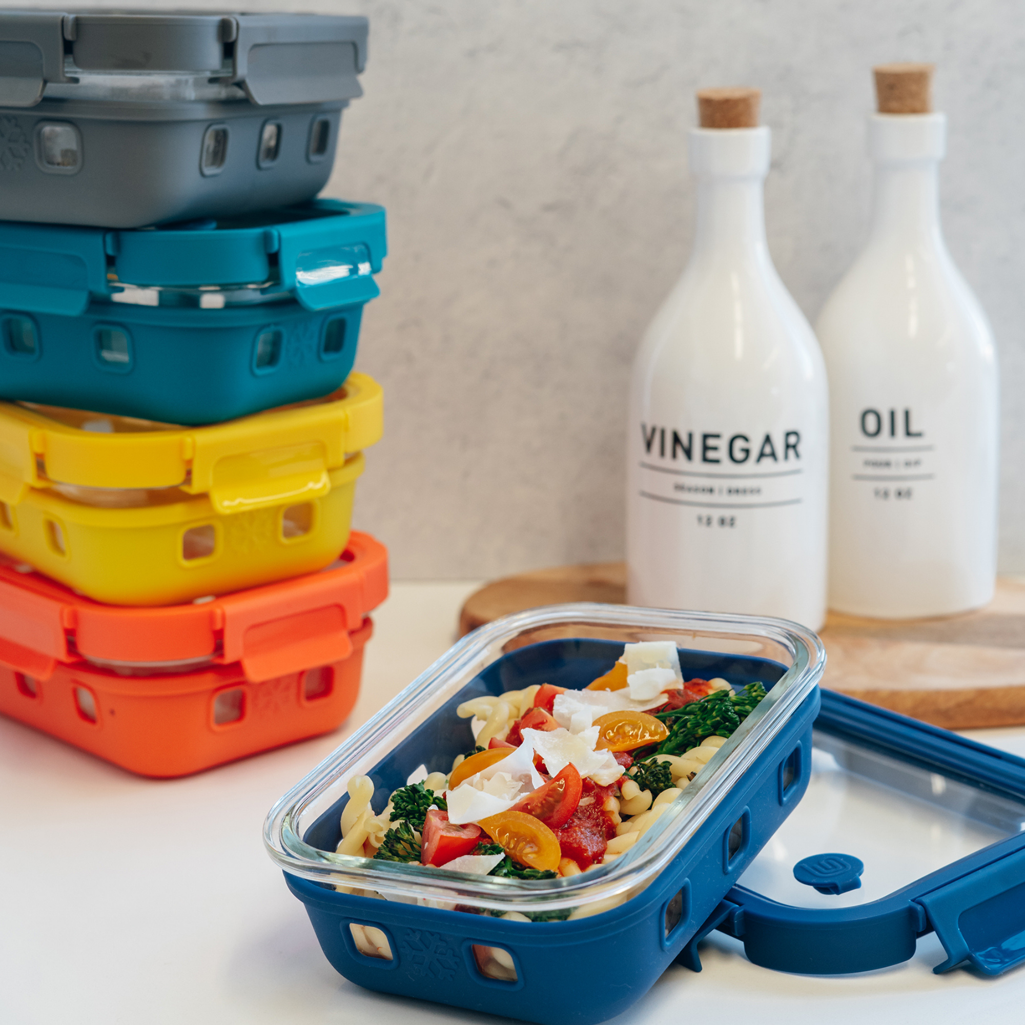 Genicook Multicolor Glass Storage Set