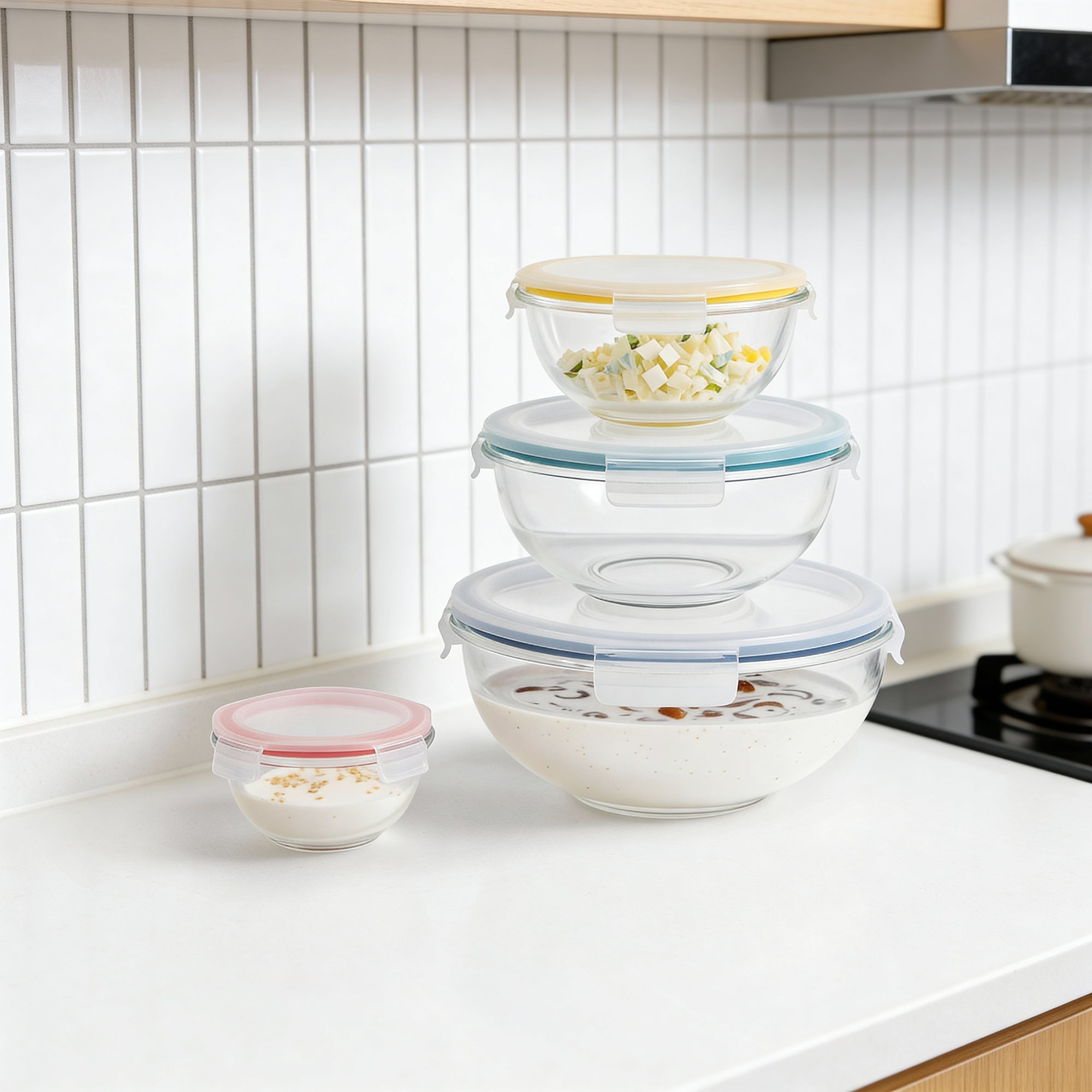 Genicook Mix & Store Glass Bowl Set