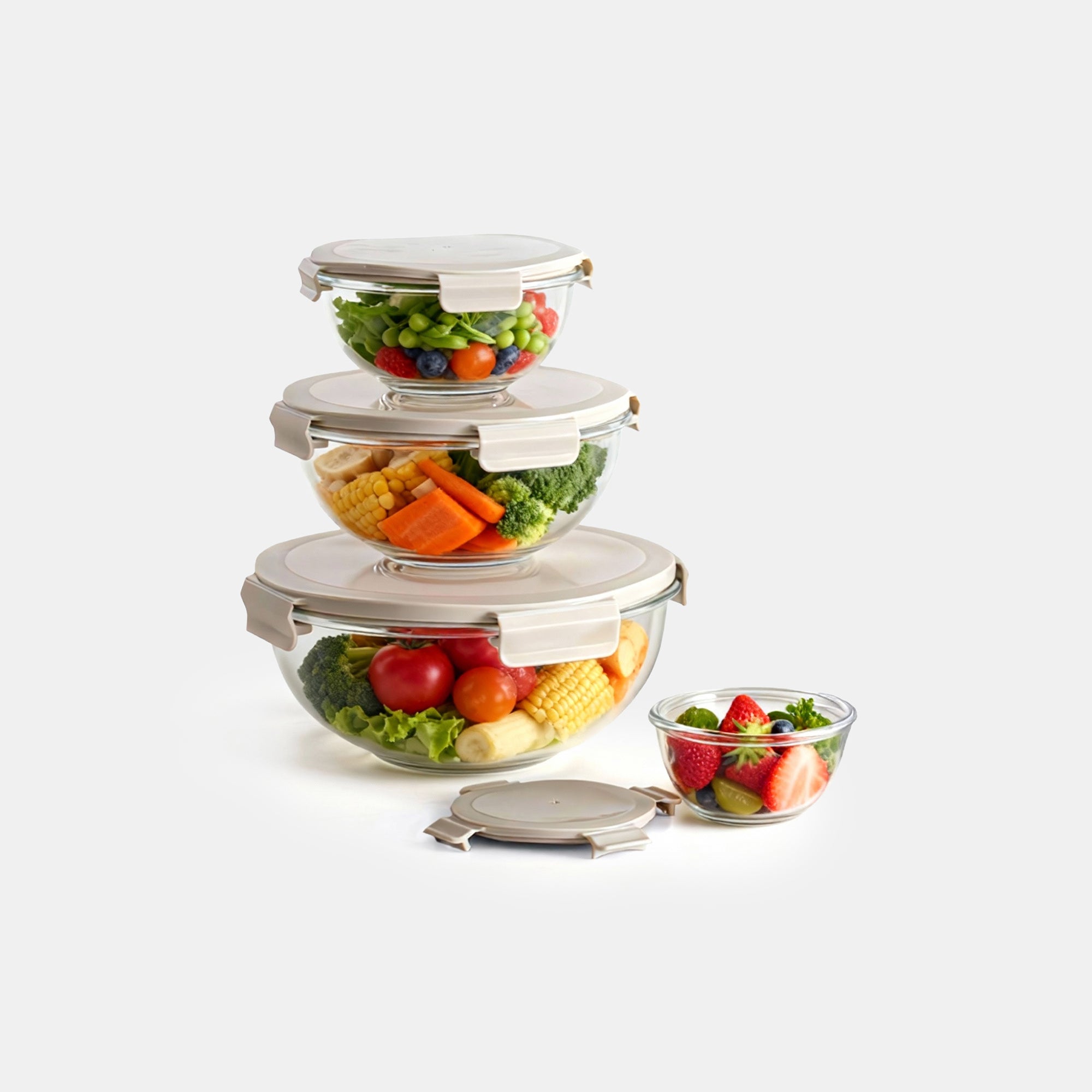 Genicook Mix & Store Glass Bowl Set