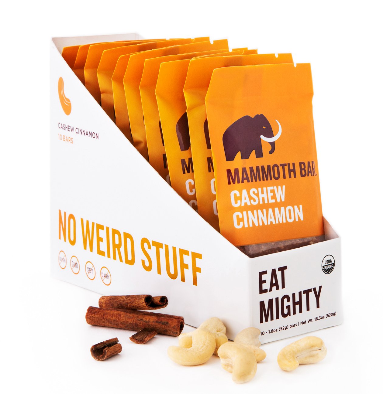 Mammoth Bar CASHEW CINNAMON 10 Pack