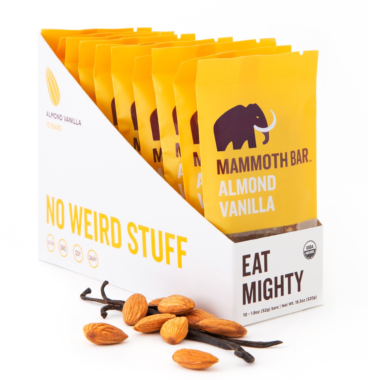 Mammoth Bar ALMOND VANILLA 10 Pack