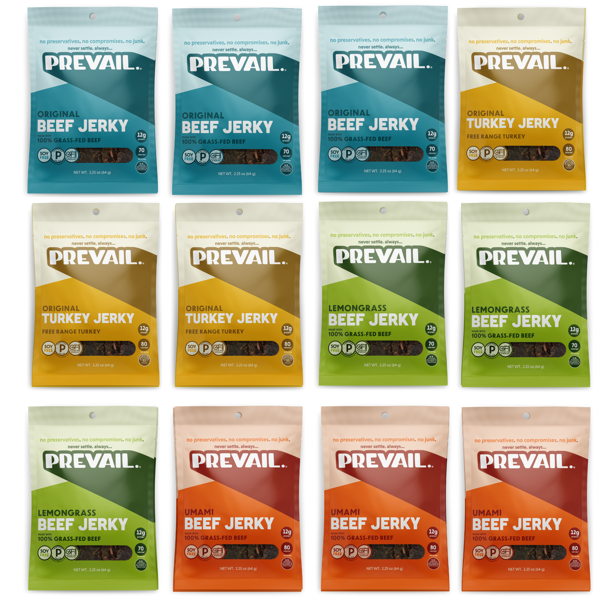 Prevail Jerky High Noon Variety 12 Pack