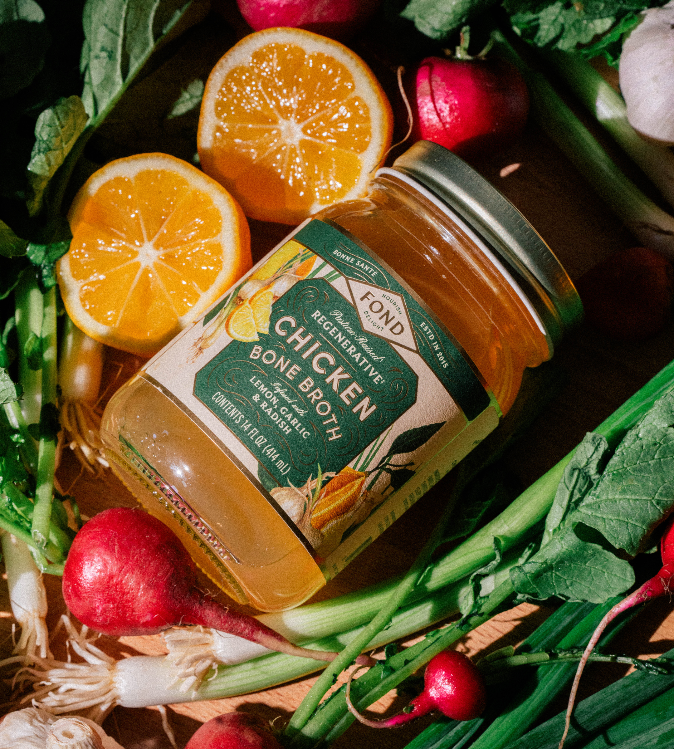 FOND Chicken Bone Broth - Lemon & Garlic