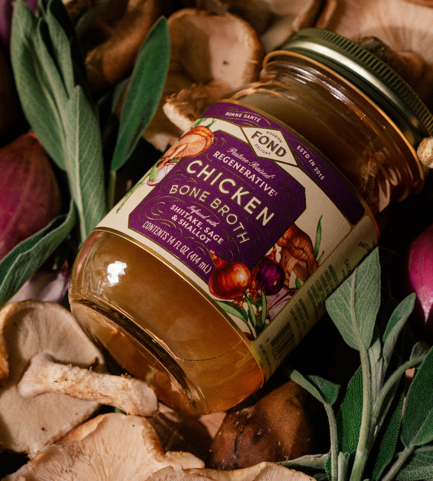 FOND Chicken Bone Broth - Shiitake & Sage