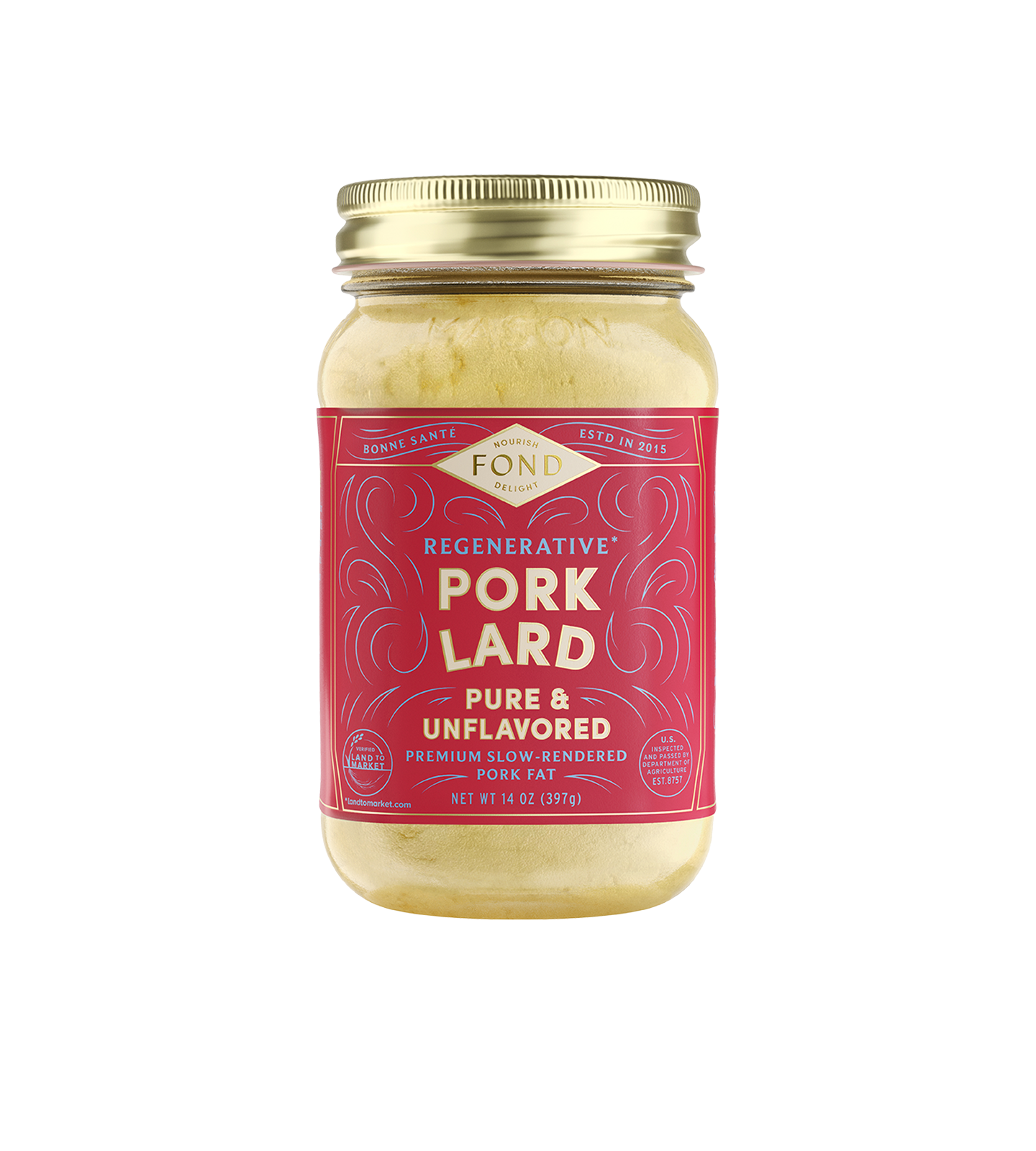 FOND Pork Lard - Pure & Unflavored