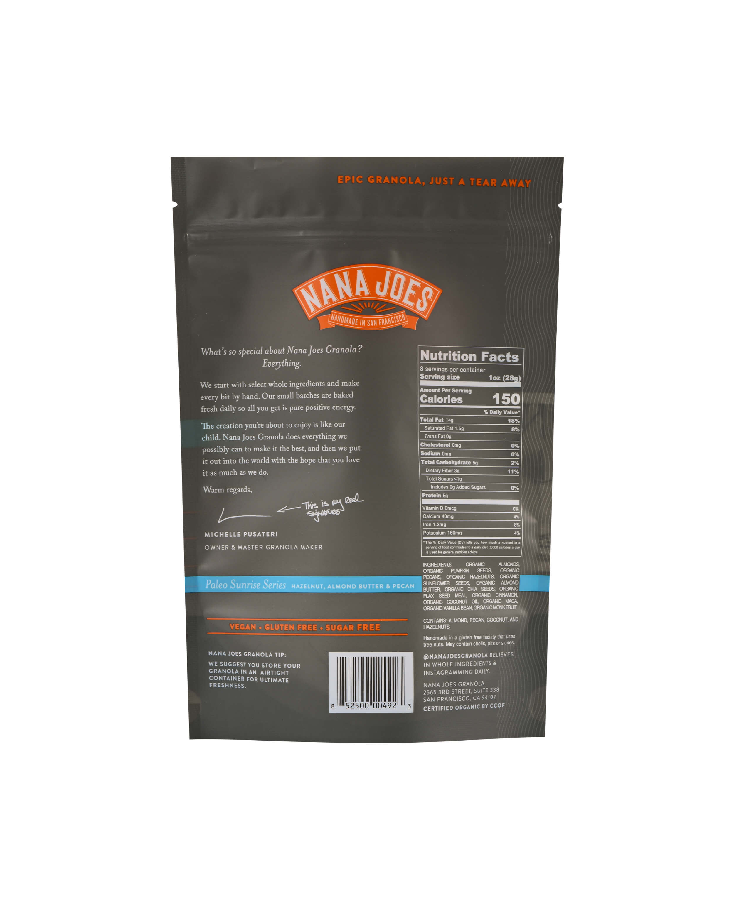 Nana Joes Organic Paleo Hazelnut, Almond Butter & Pecan (Keto-Friendly)
