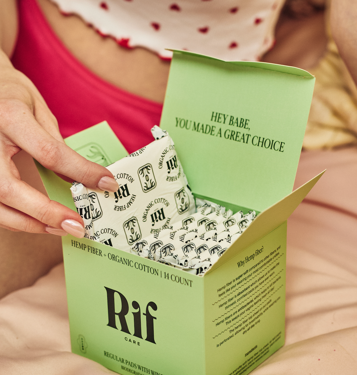 Rif Care Organic Pads with wings - Regular 3 pack Bundle