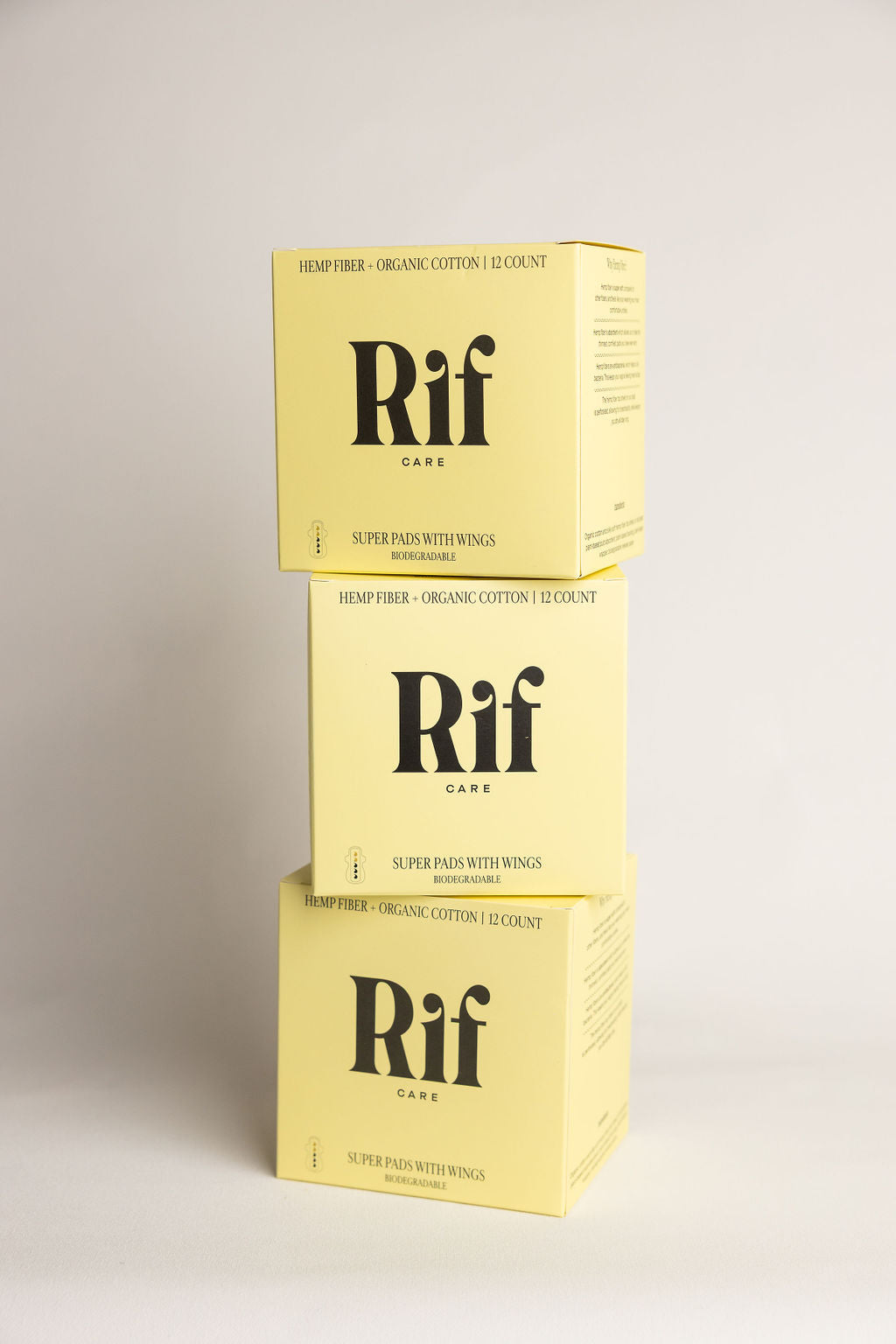 Rif Care Organic Pads with Wings Super Absorbency - 3-pack Bundle ...