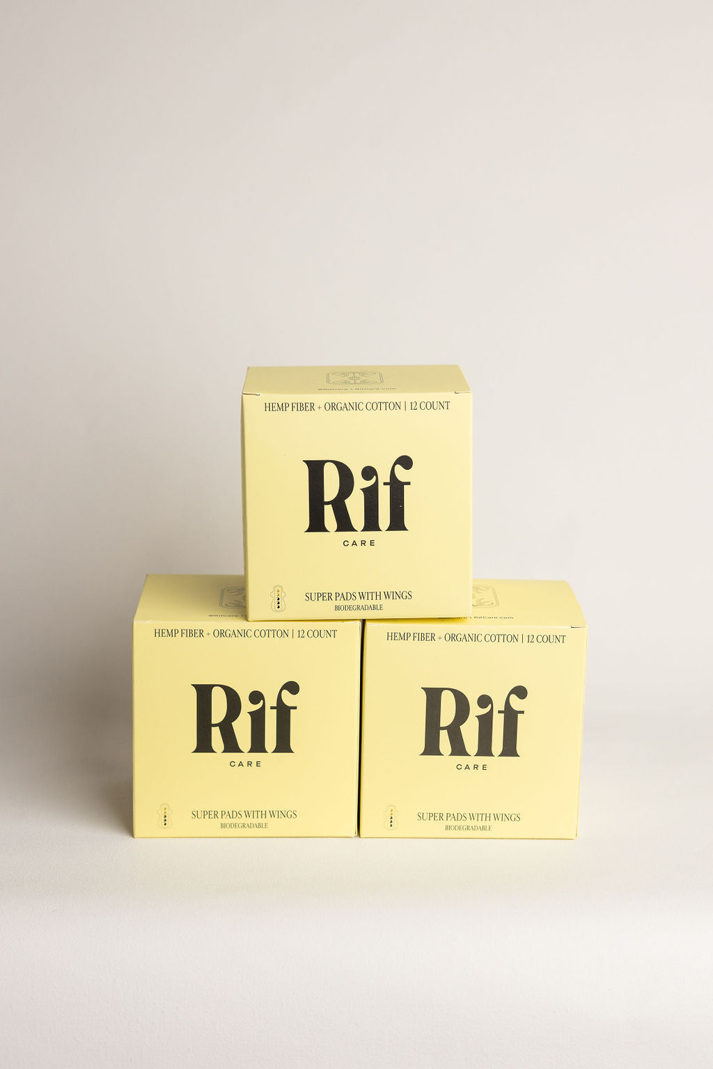 Rif Care Organic Pads with Wings Super Absorbency - 3-pack Bundle