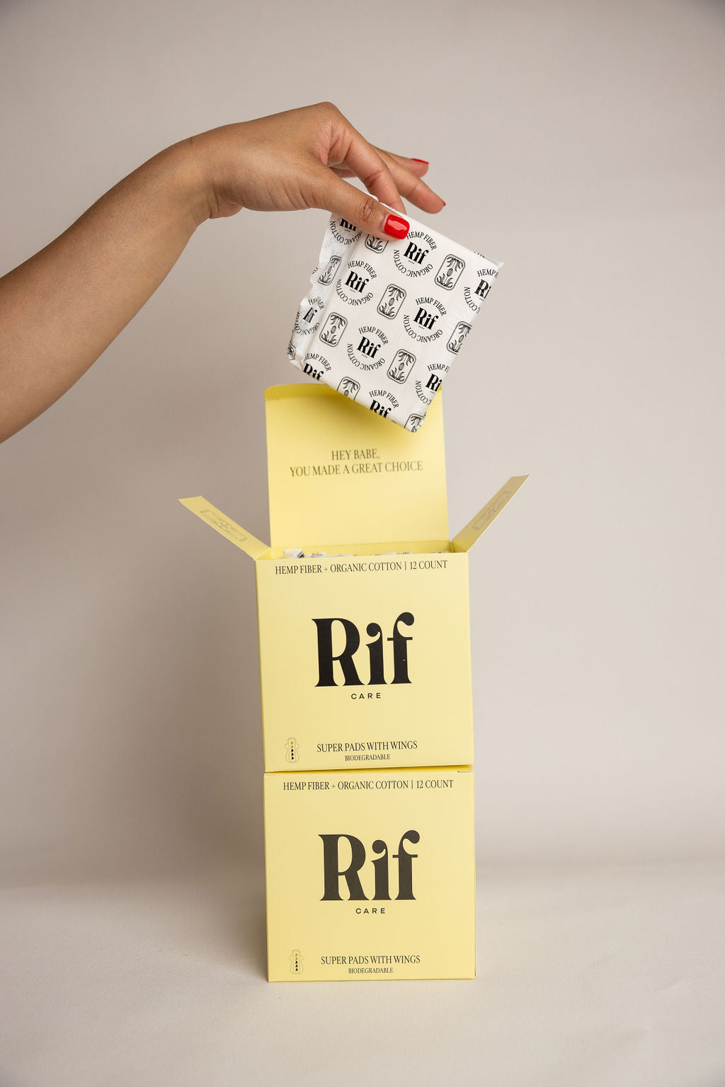 Rif Care Organic Pads with Wings Super Absorbency - 3-pack Bundle