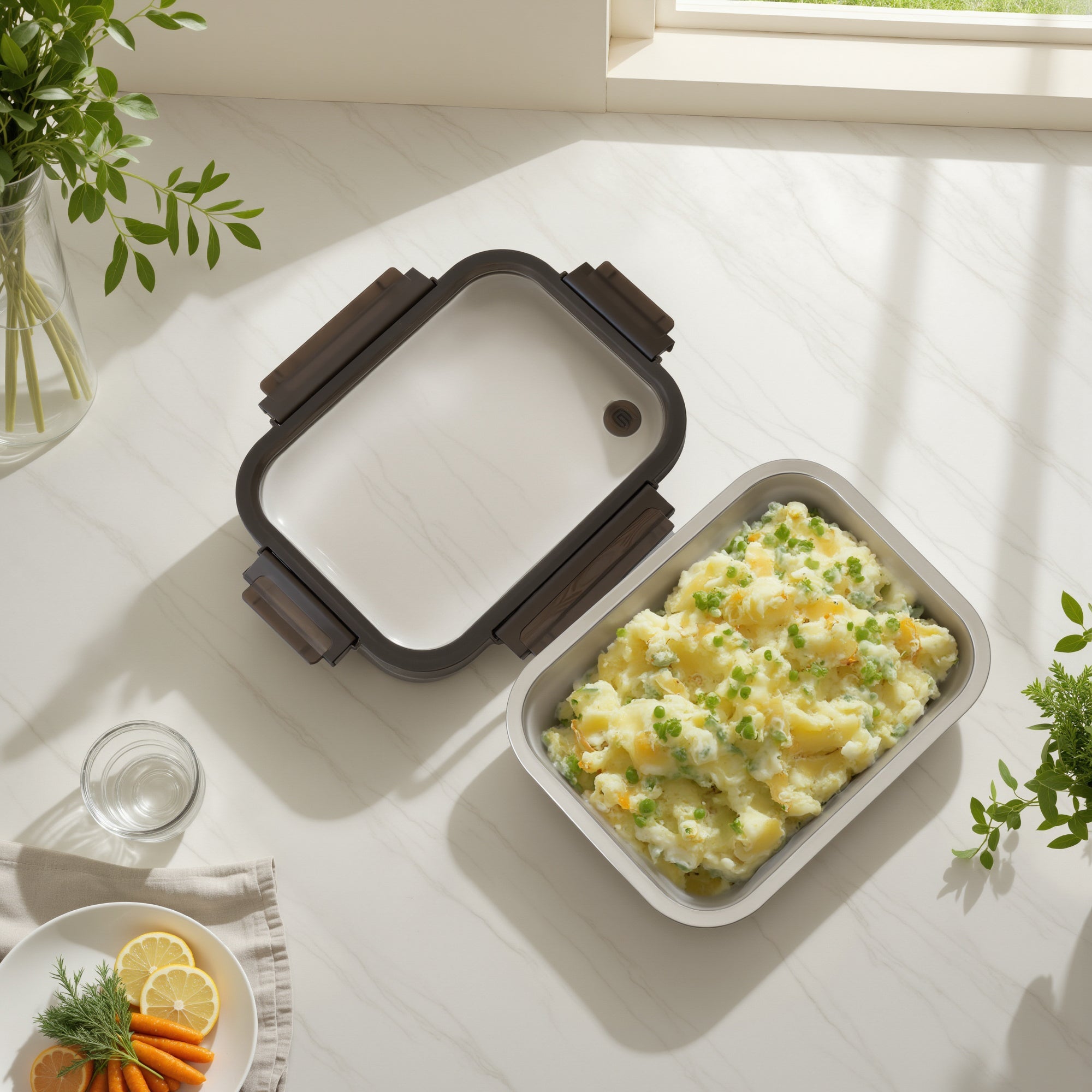 Genicook Rectangular Stainless Steel Containers