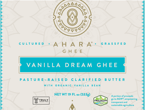Ahara Rasa Grass-Fed Vanilla Dream Ghee