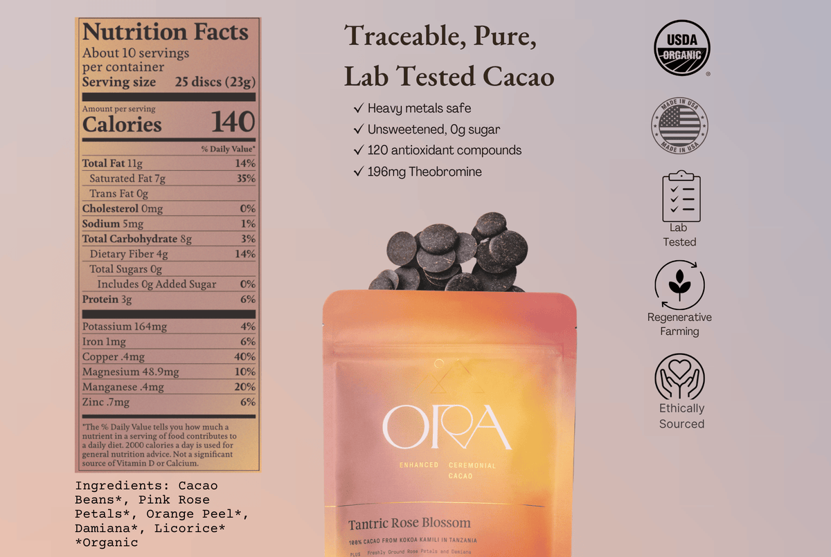 Ora Cacao Tantric Rose Blossom Cacao