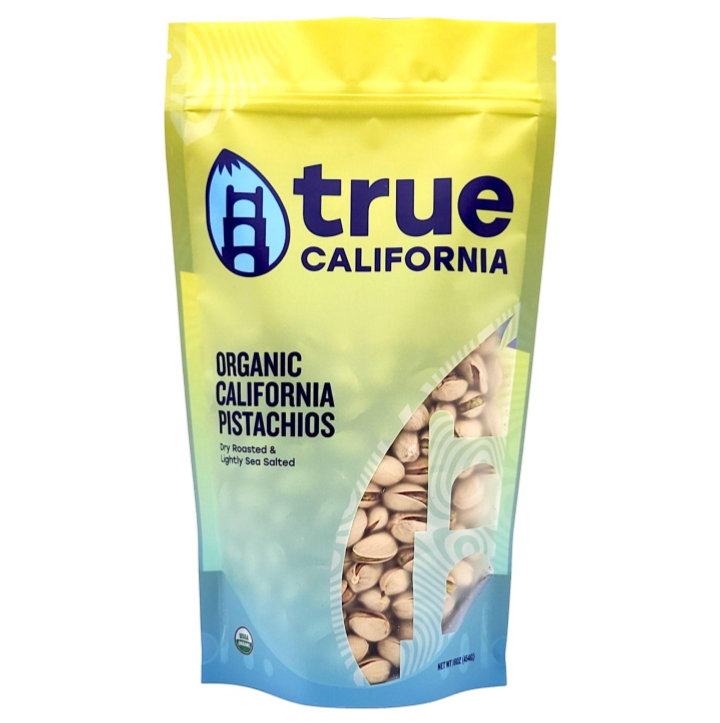 True California Organic Pistachios, Dry Roasted & Lightly Sea Salted