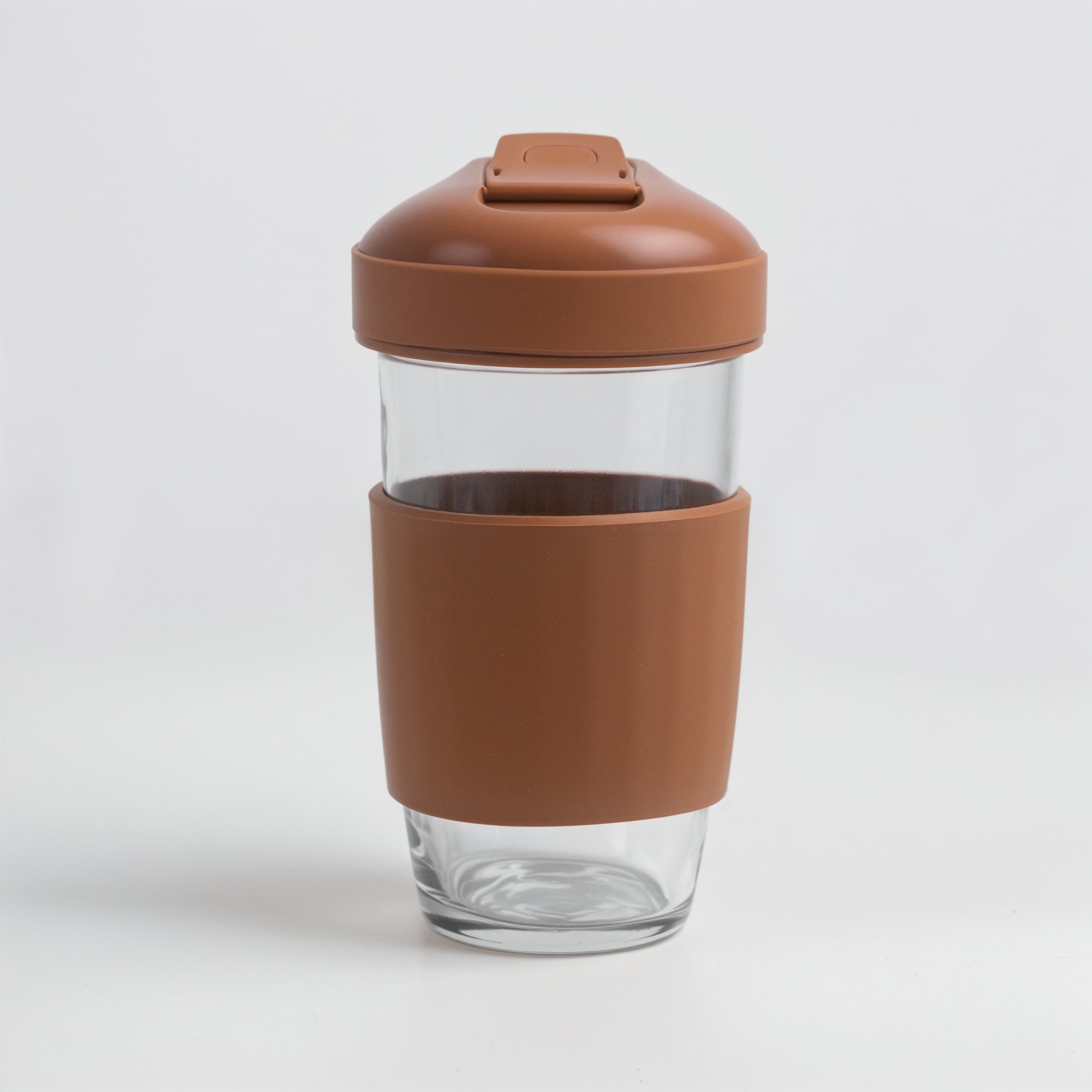 Genicook Borosilicate Glass Coffee Cup - Brown