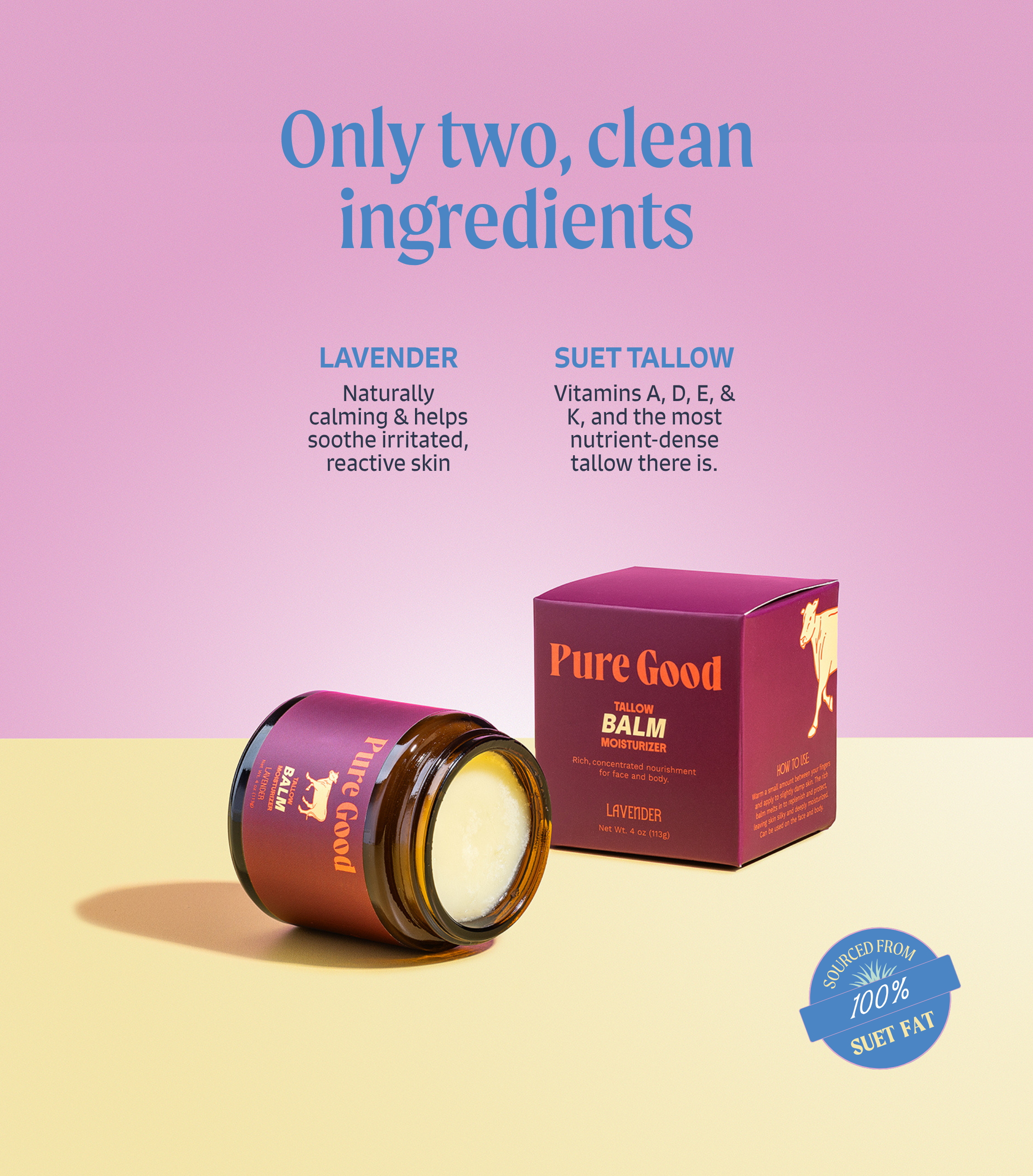 Pure Good Lavender Tallow Balm