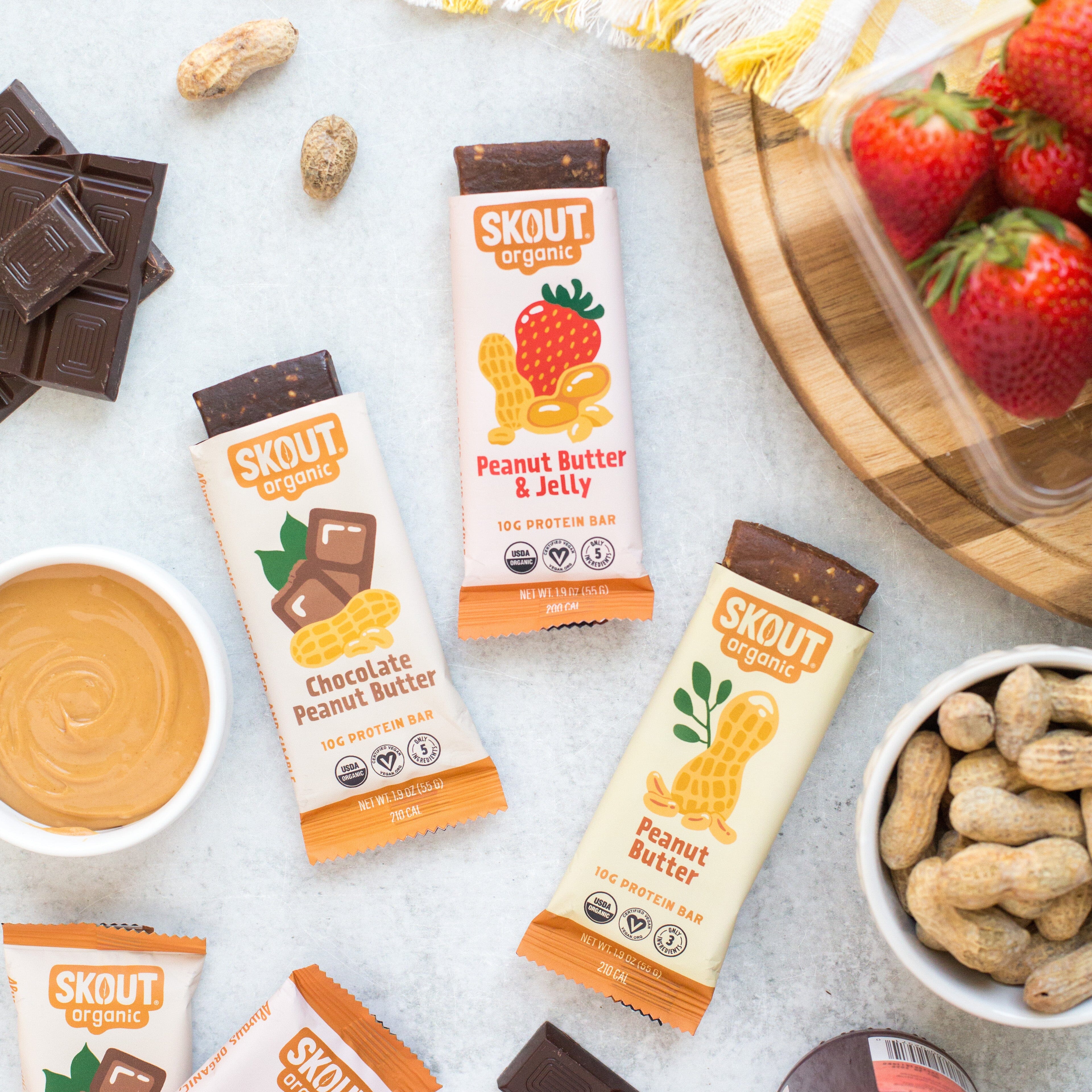 Skout Organic Peanut Butter Protein Bar Bundle